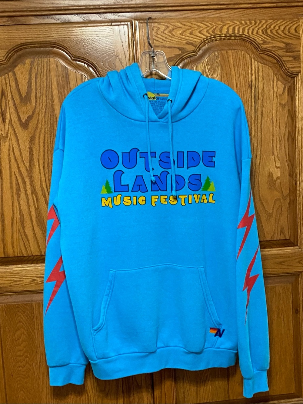Aviator Nation Outside Lands Music Festival Blue Pullover Bolt Hoodie Women’s M